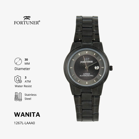 Fortuner Jam Tangan Wanita Analog Water Resist Superior All Stainless Tzelya