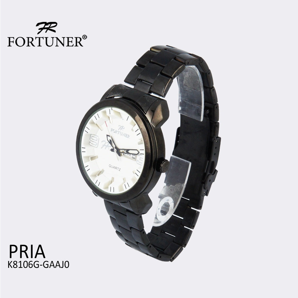 Fortuner Jam Tangan Pria Analog Day-Date Water Resistant Rantai Bonus Dompet dan Box Exclusive Arney