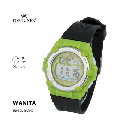 Fortuner Jam Tangan Wanita Digital Water Resist Rubber Fyona