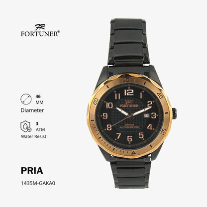 Fortuner Jam Tangan Pria Analog Water Resist Superior All Stainless Halten