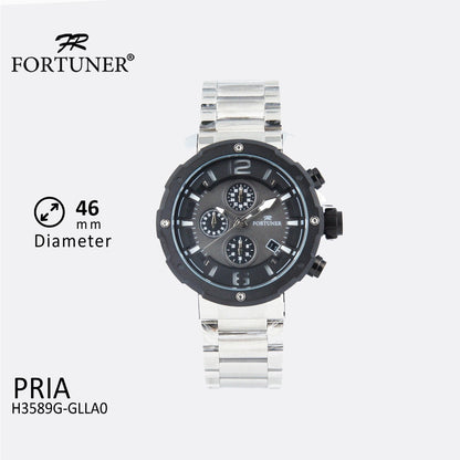 Fortuner Jam Tangan Analog Pria Chrono Water Resistant Donaldo