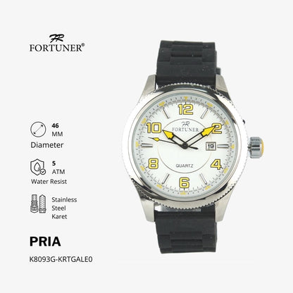 Fortuner Jam Tangan Analog Pria Water Resistant Rubber Vilgefortz