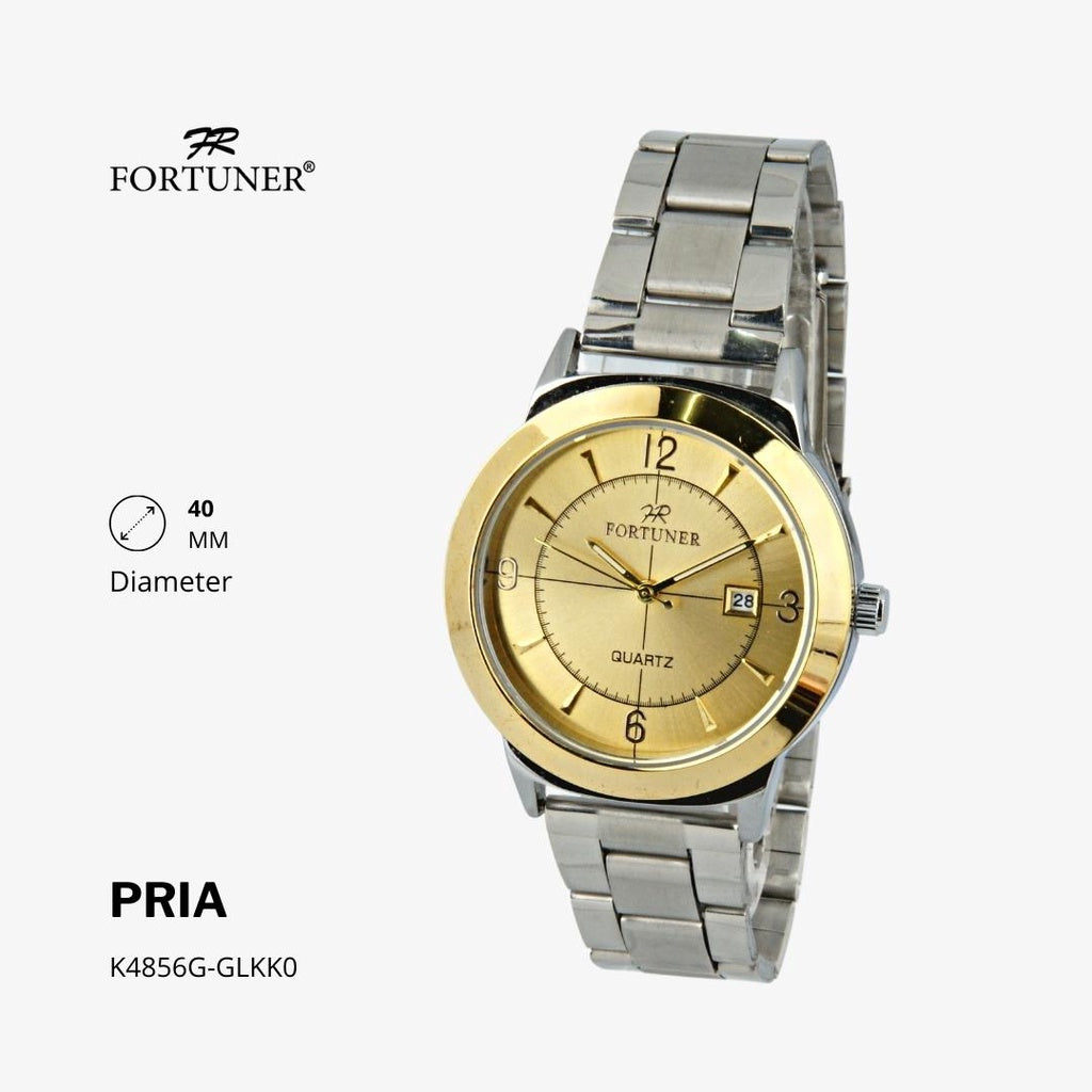 Fortuner Jam Tangan Fashion Classic Analog Pria Water Resistant Rantai Hyrum