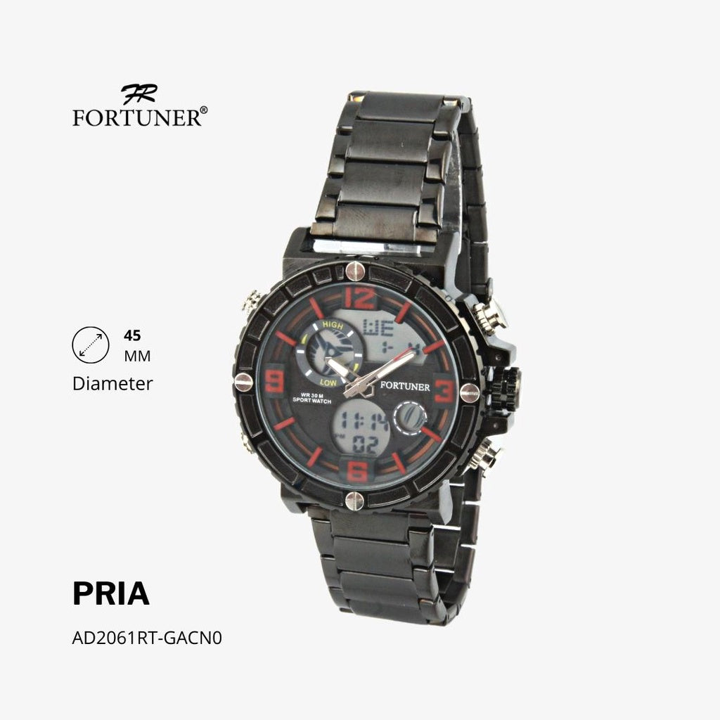 Fortuner Jam Tangan Sport Analog Pria Water Resistant Halley