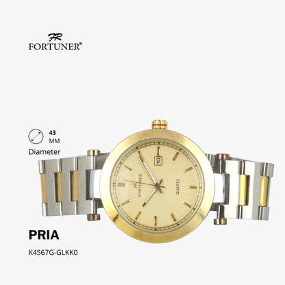 Fortuner Jam Tangan Analog Pria Water Resistant Rantai Theodore