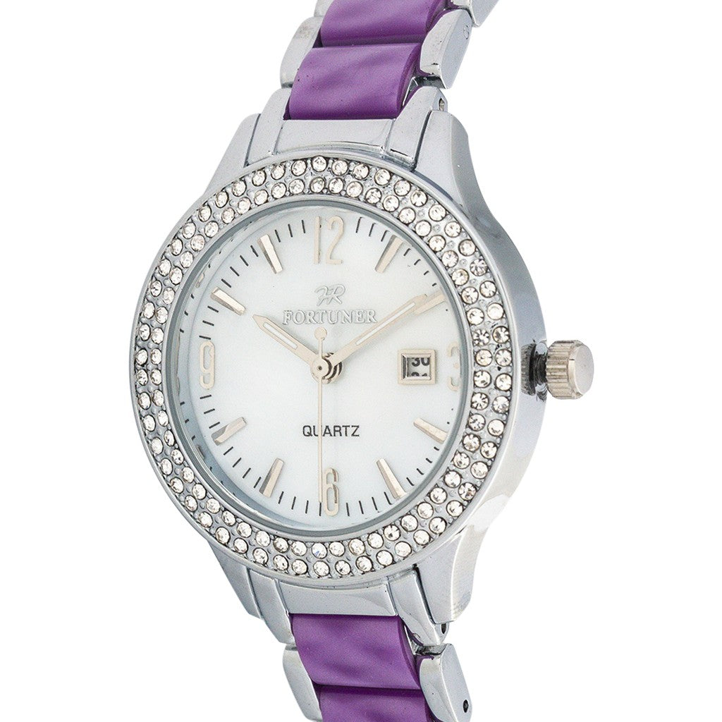 Fortuner Jam Tangan Wanita Analog Water Resistant Silver Amour