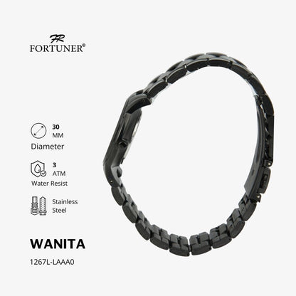 Fortuner Jam Tangan Wanita Analog Water Resist Superior All Stainless Tzelya