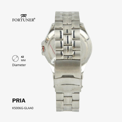 Fortuner Jam Tangan Fashion Pria Analog Water Resistant Rantai Stainless Silver Gold Howland