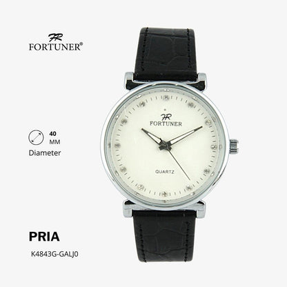 Fortuner Jam Tangan Classic Fashion Pria Analog Kulit Halvdan