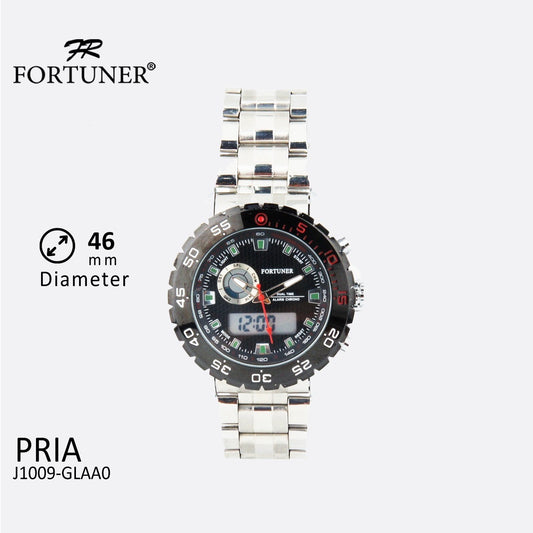 Fortuner Jam Tangan Digital Analog Pria Water Resistant Delevan