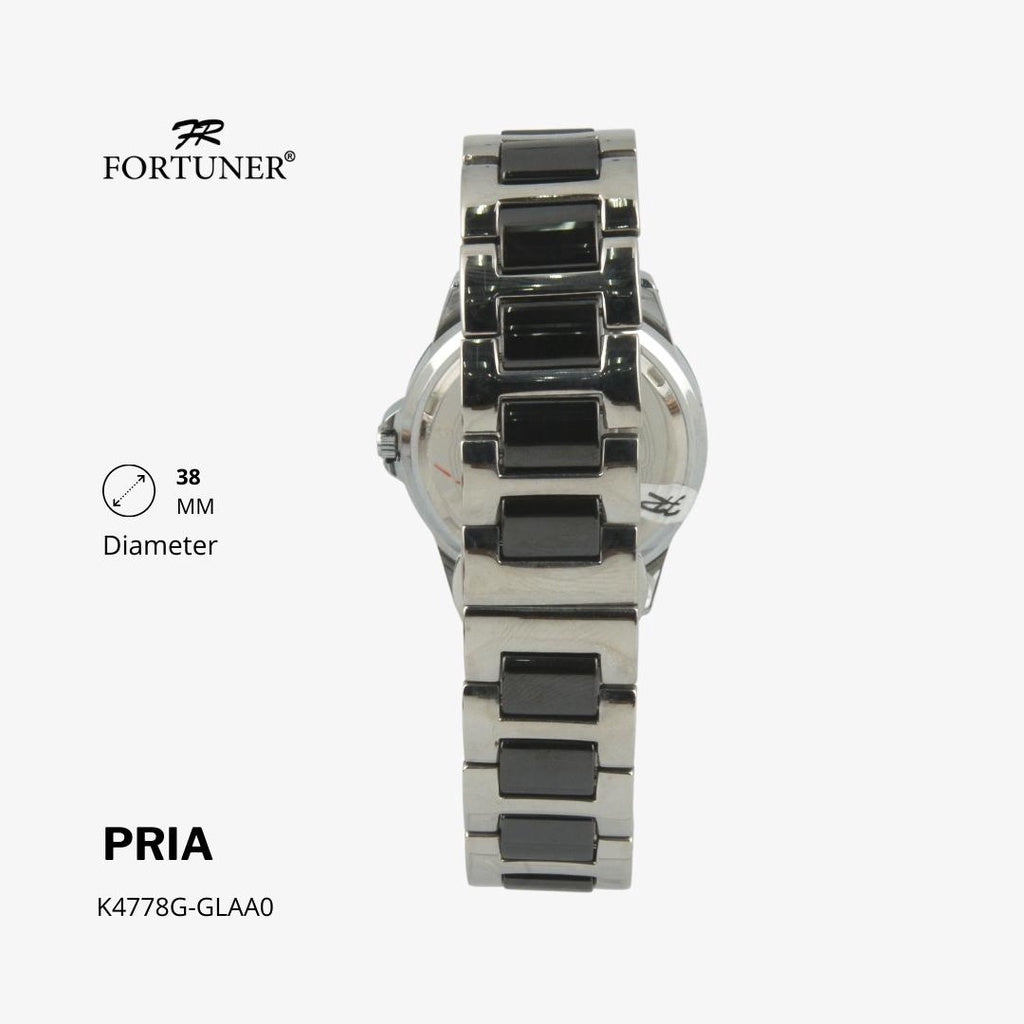 Fortuner Jam Tangan Klasik Pria Analog Gold Silver Water Resistant Romawi Rantai Halbert