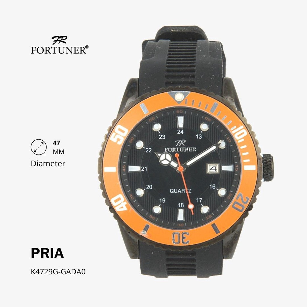 Fortuner Jam Tangan Analog Pria Water Resistant Rubber Haskel