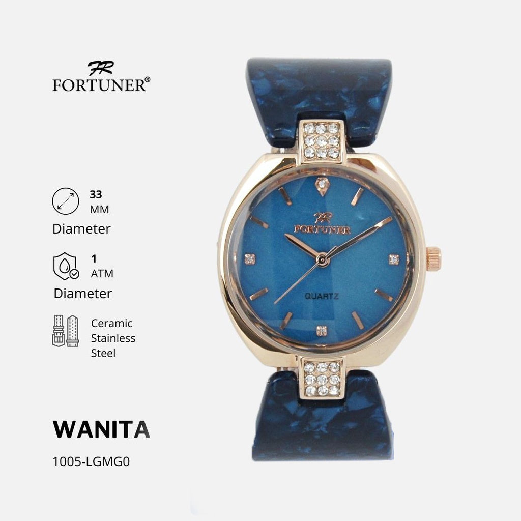 Fortuner Jam Tangan Analog Wanita Water Resistant Paulina