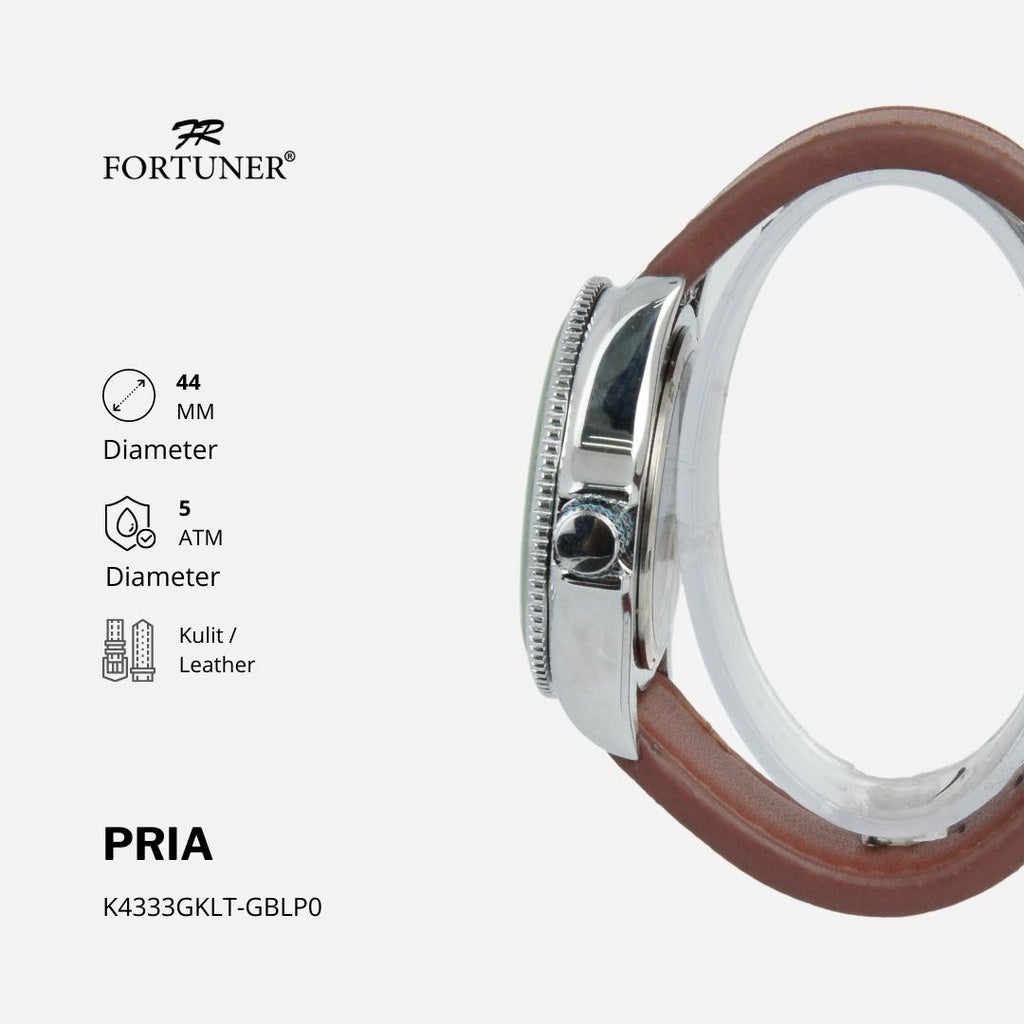 Fortuner Jam Tangan Rantai Pria Korea Original Kulit Ephrim