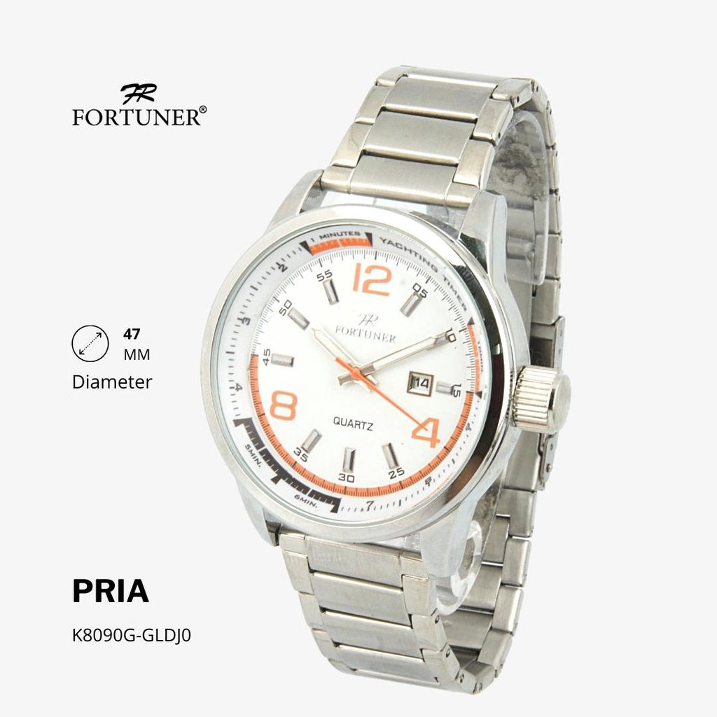 Fortuner Jam Tangan Analog Pria Water Resistant Rantai Hartleigh