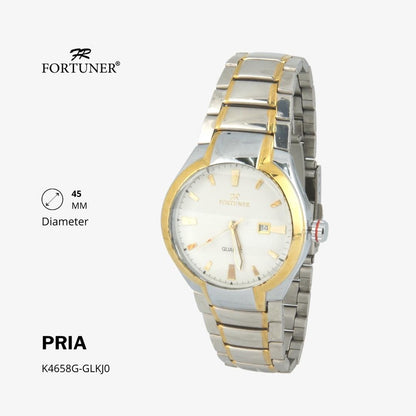 Fortuner Jam Tangan Analog Pria Water Resistant Rantai Thomas