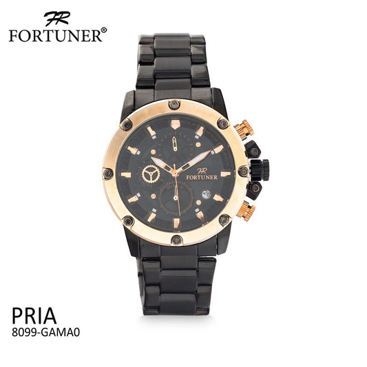 Fortuner Jam Tangan Analog Pria Chrono Water Resistant Azuria