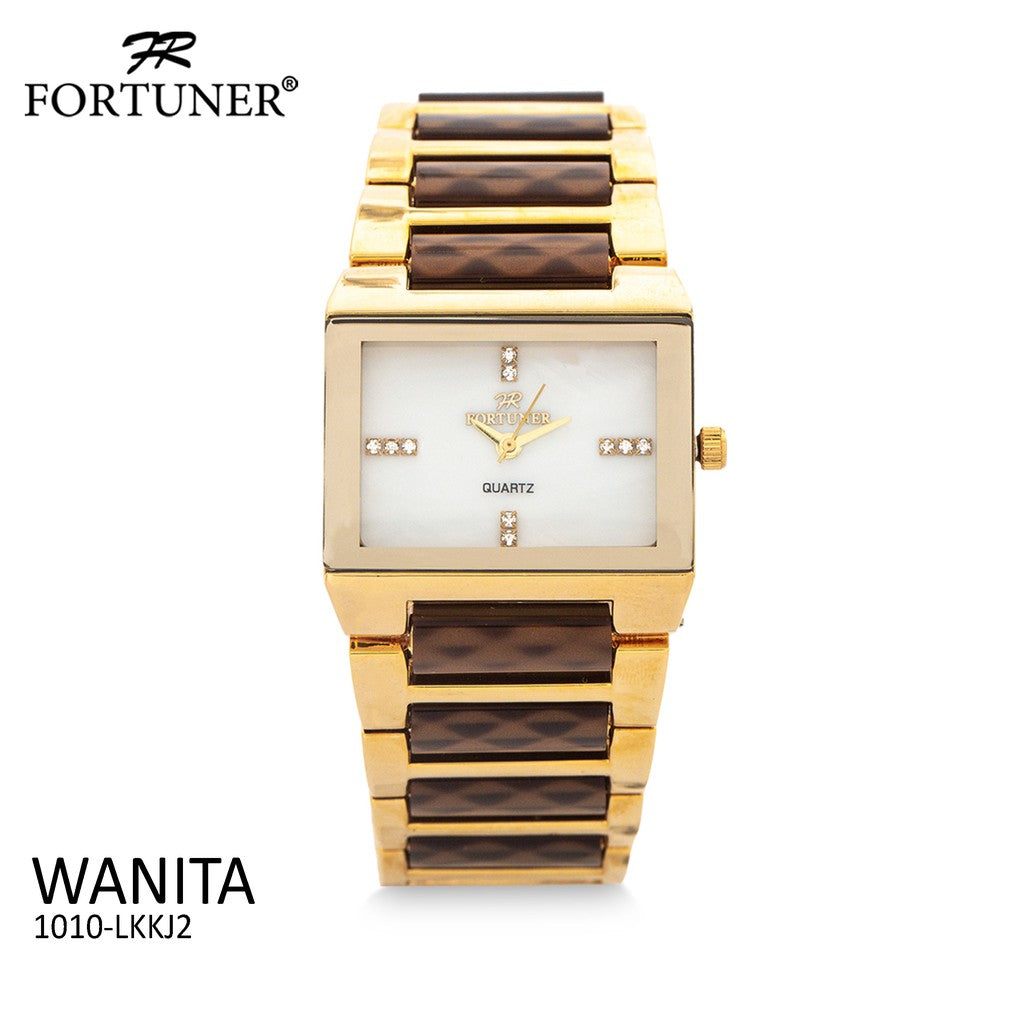 Fortuner Jam Tangan Analog Wanita Gold Water Resist Clara