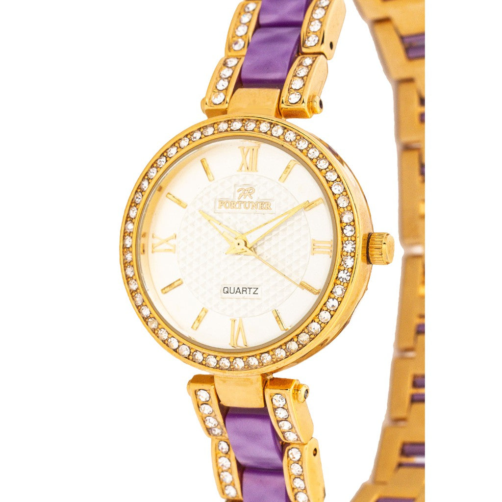 Fortuner Jam Tangan Analog Wanita Gold Water Resistant Asha