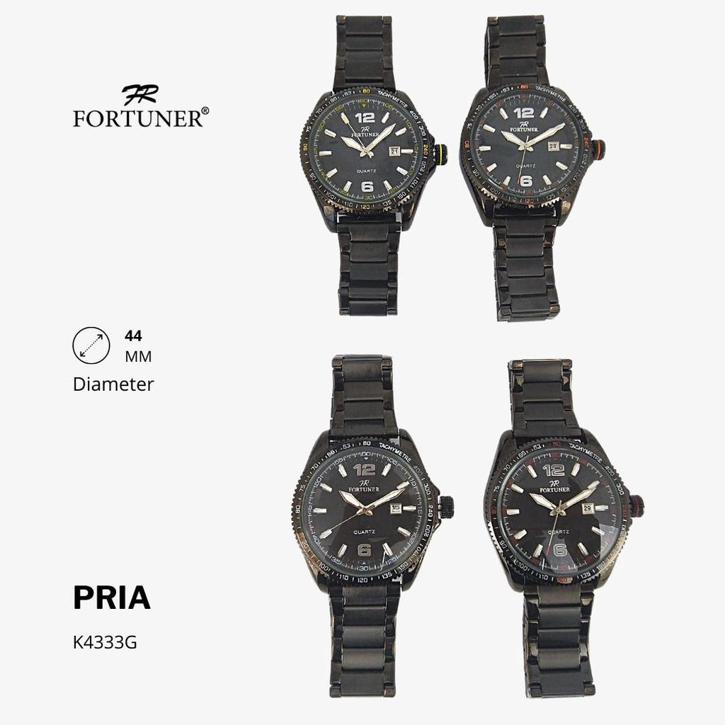 Fortuner Jam Tangan Analog Pria Water Resistant Rantai Hurley