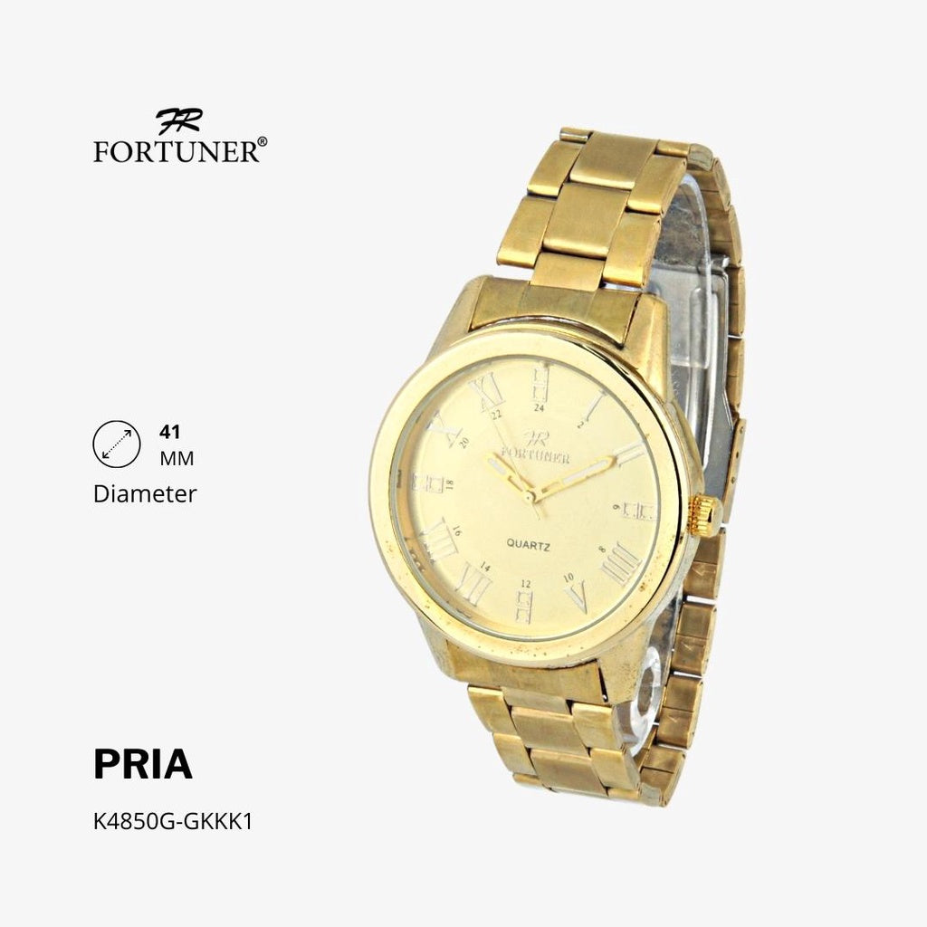 Fortuner Jam Tangan Analog Pria Water Resistant Rantai Hazzard