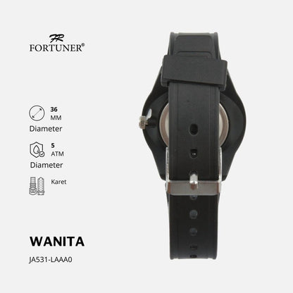 Fortuner Jam Tangan Analog Wanita Water Resistant Rubber Priscilla