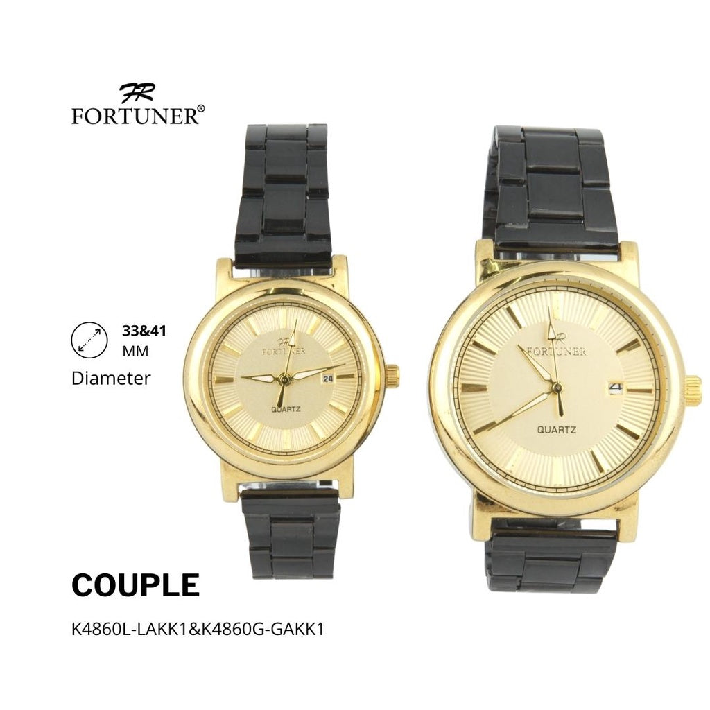 Fortuner Jam Tangan Couple Analog Water Resistant Rantai Delanie