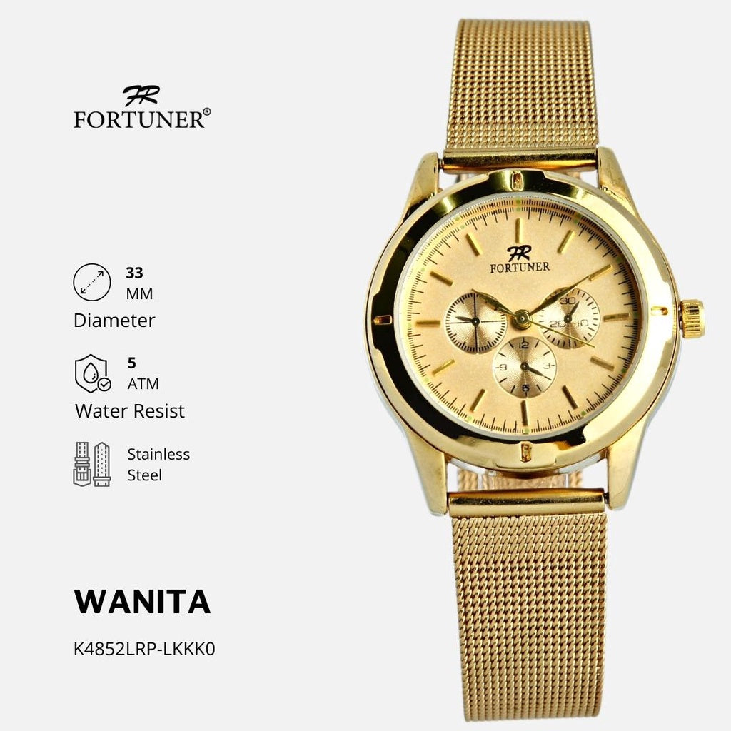 Fortuner Jam Tangan Classic Fashion Wanita Analog Water Resist Yionna
