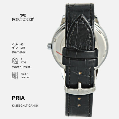 Fortuner Jam Tangan Analog Klassik Pria Kulit Water Resistant Arlo