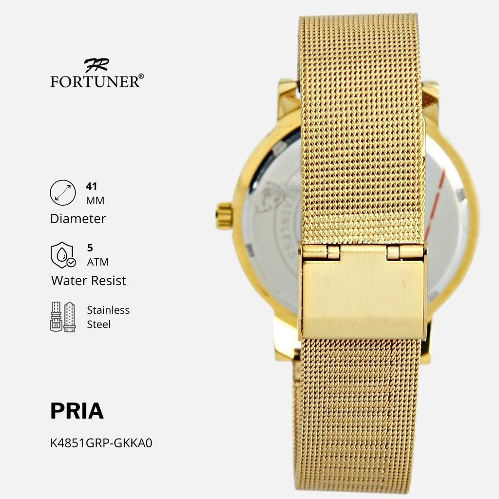 Fortuner Jam Tangan Pria Analog Original Rantai Pasir Everett