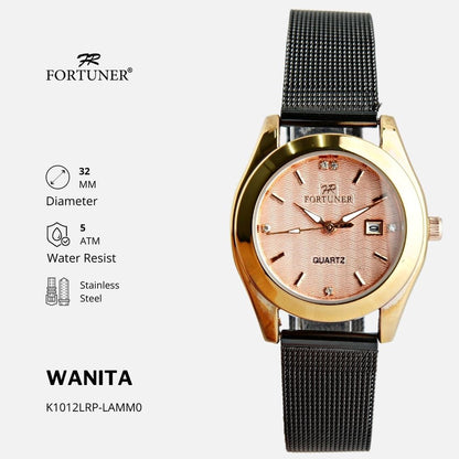 Fortuner Jam Tangan Analog Wanita Water Resistant Rantai Yuma