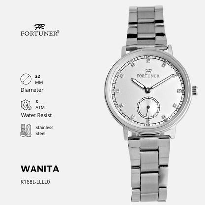 Fortuner Jam Tangan Wanita Analog Water Resist Tahan Air Rantai Stainless Yarina