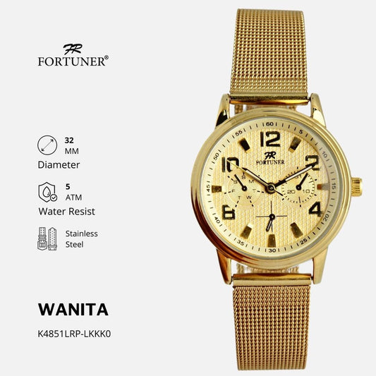 Fortuner Jam Tangan Classic Fashion Wanita Water Resist Analog Yifat