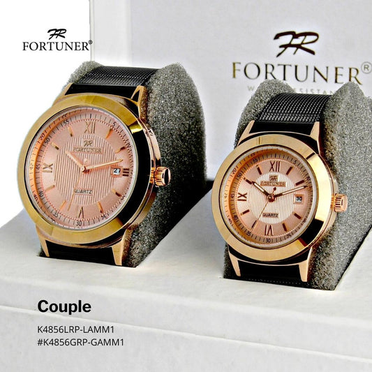 Fortuner Jam Tangan Couple Analog Rantai Pasir Purezza