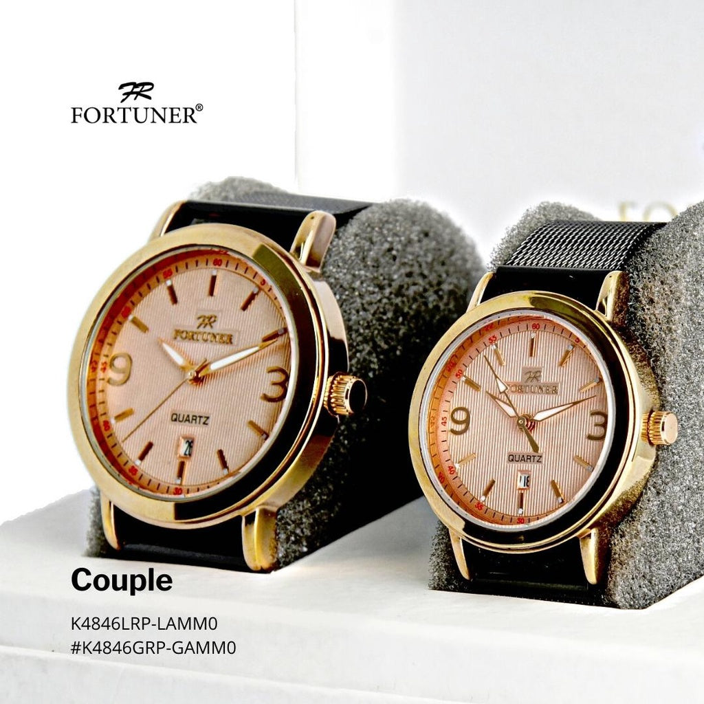 Fortuner Jam Tangan Couple Analog Original Rantai Pasir Yolotli