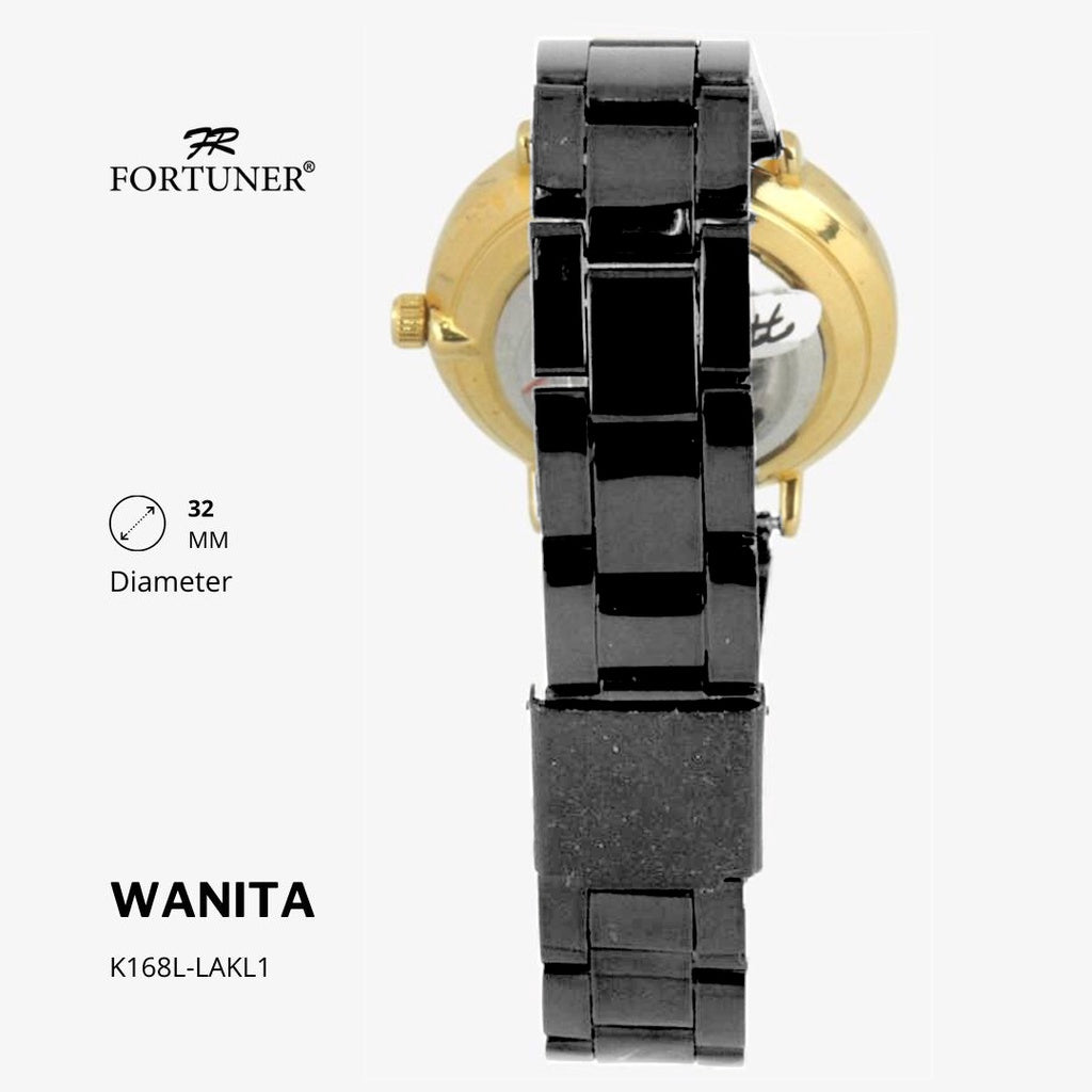 Fortuner Jam Tangan Wanita Analog Water Resist Tahan Air Rantai Stainless Yarina