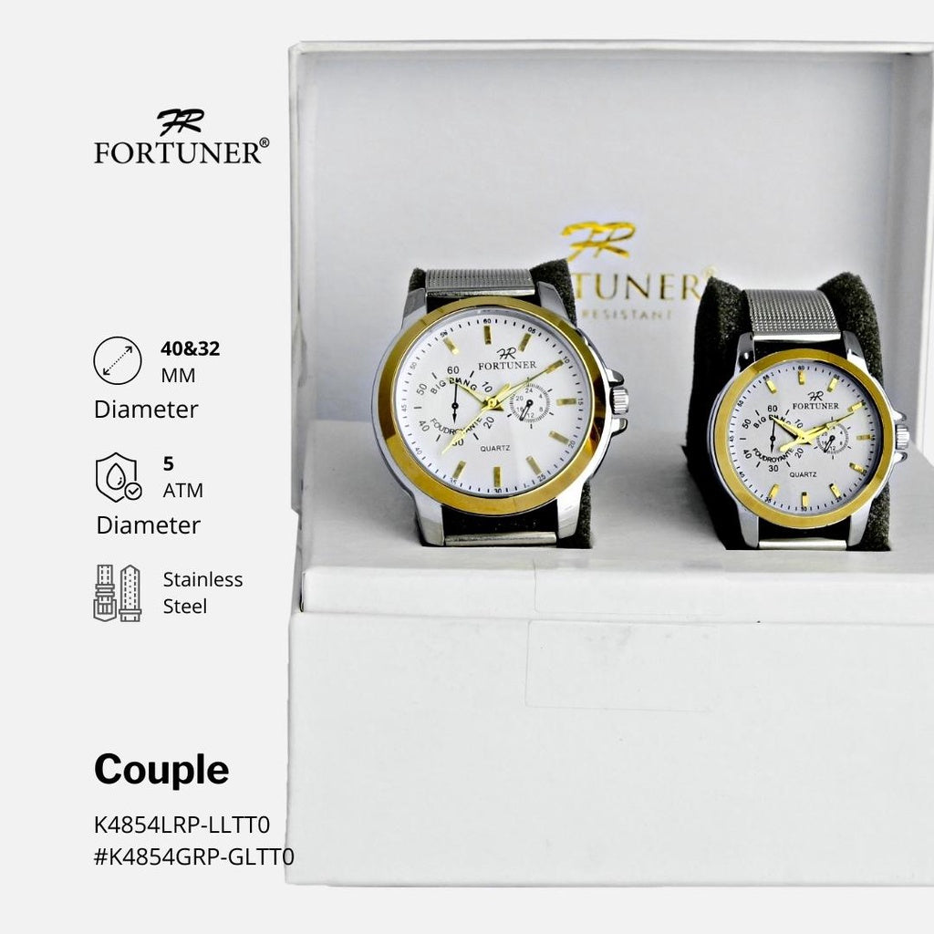 Fortuner Jam Tangan Couple Analog Original Rantai Pasir Sincerità