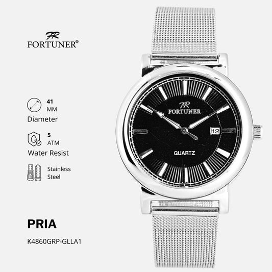 Fortuner Jam Tangan Pria Analog Original Rantai Pasir Everett