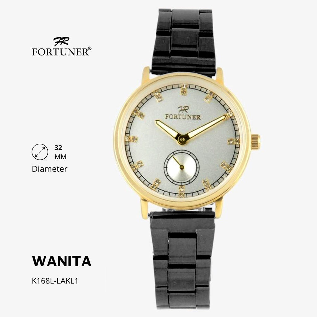 Fortuner Jam Tangan Wanita Analog Water Resist Tahan Air Rantai Stainless Yarina