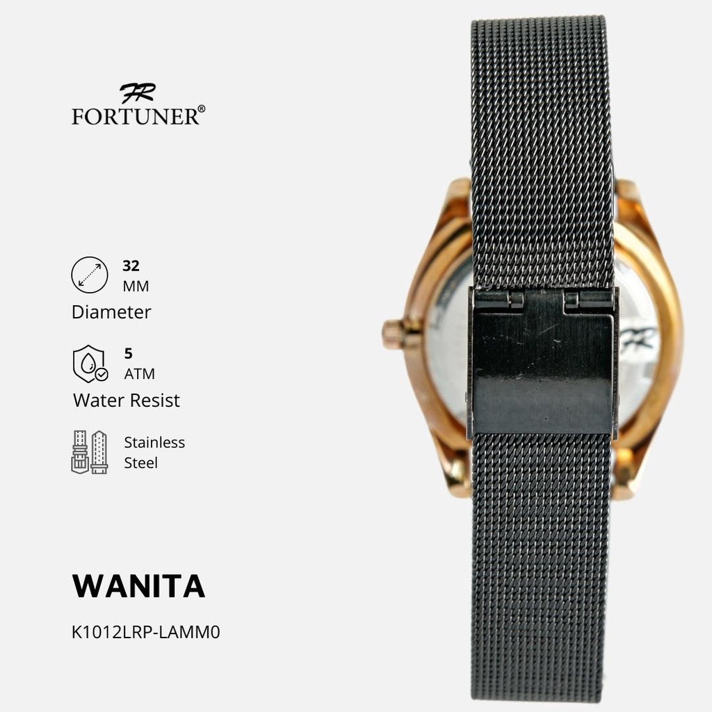 Fortuner Jam Tangan Analog Wanita Water Resistant Rantai Yuma