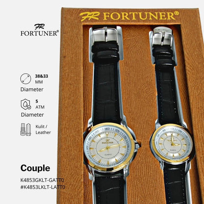 Fortuner Jam Tangan Couple Analog Tahan Air Original Whitney