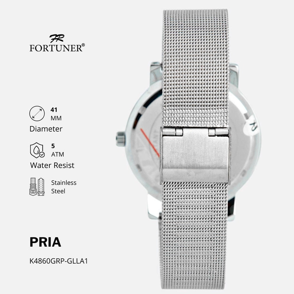 Fortuner Jam Tangan Pria Analog Original Rantai Pasir Everett