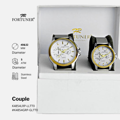 Fortuner Jam Tangan Couple Analog Original Rantai Pasir Sincerità