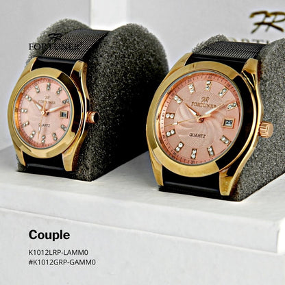 Fortuner Jam Tangan Couple Analog Rantai Pasir Zircon