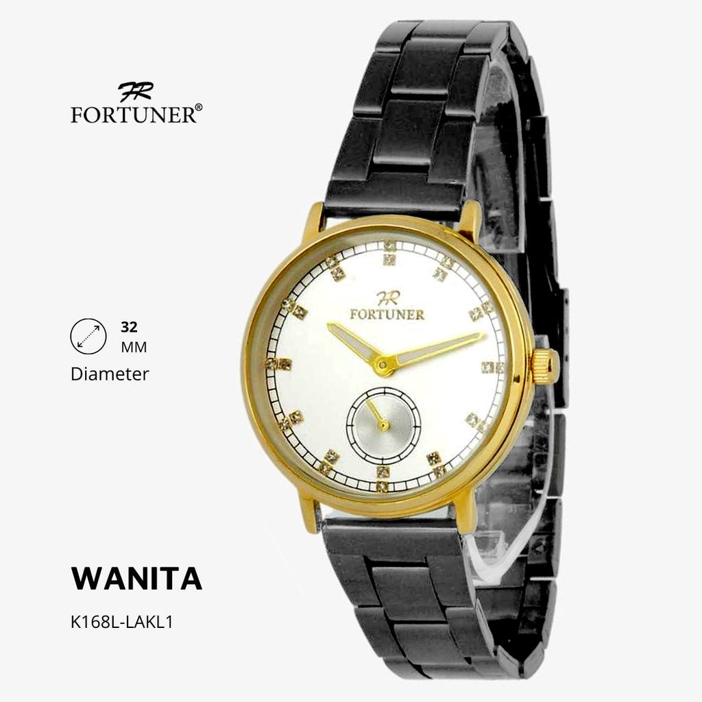 Fortuner Jam Tangan Wanita Analog Water Resist Tahan Air Rantai Stainless Yarina