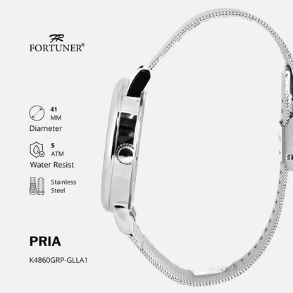 Fortuner Jam Tangan Pria Analog Original Rantai Pasir Everett