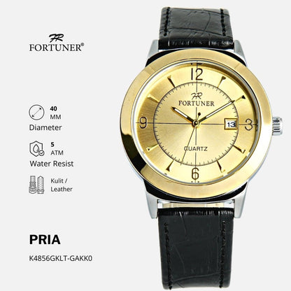 Fortuner Jam Tangan Analog Klassik Pria Kulit Water Resistant Arlo