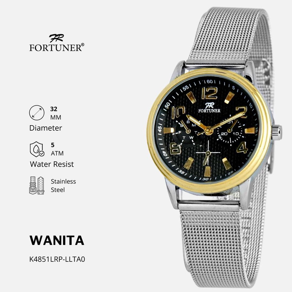 Fortuner Jam Tangan Classic Fashion Wanita Water Resist Analog Yifat