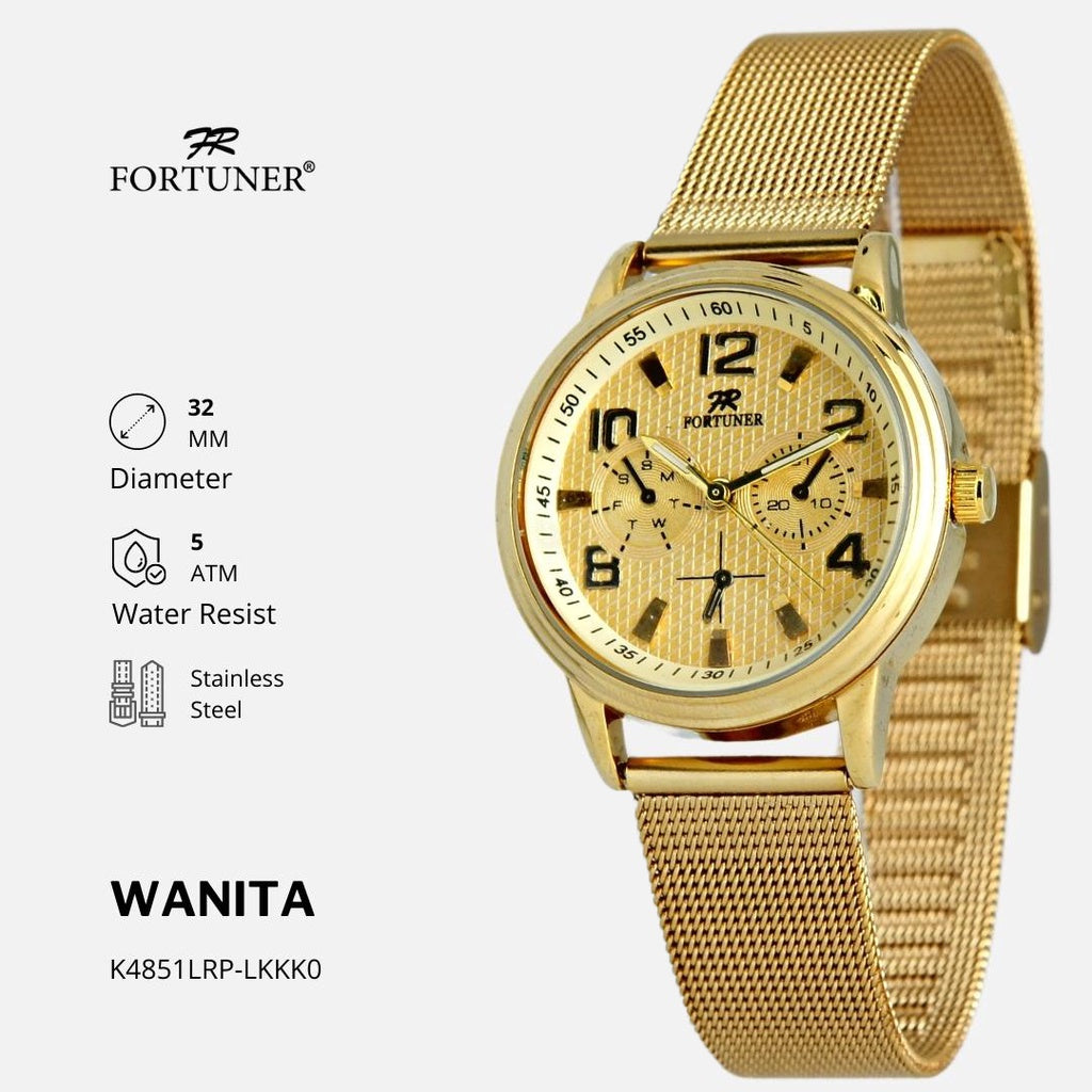 Fortuner Jam Tangan Classic Fashion Wanita Water Resist Analog Yifat