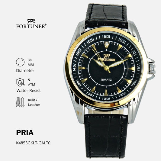 Fortuner Jam Tangan Pria Analog Tahan Air Original Halwerd